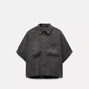 Women’s Charcoal Gray Short Sleeve Shirt